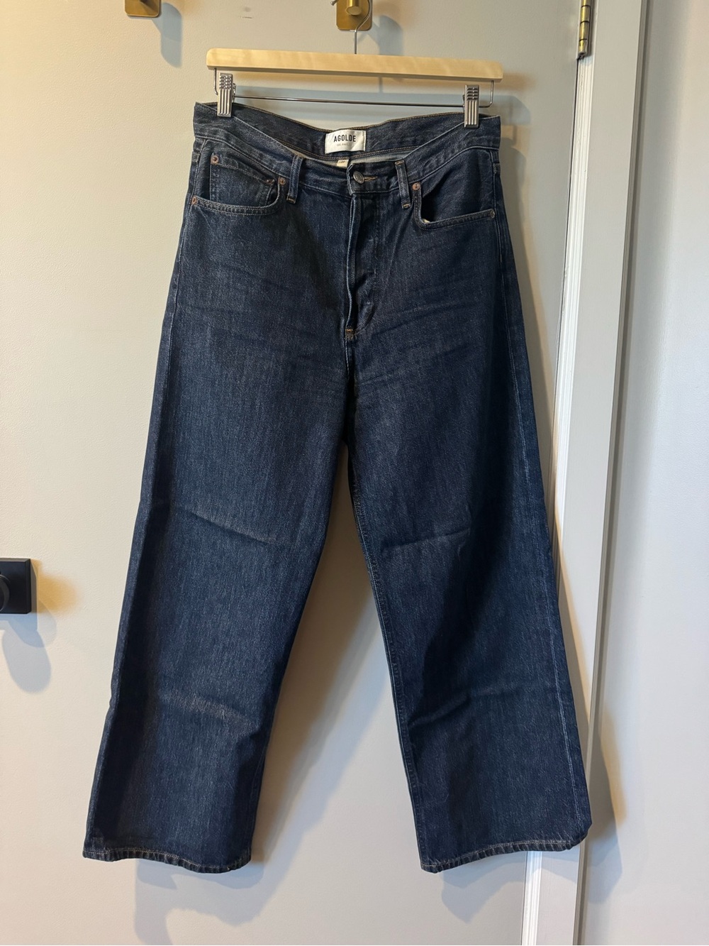 Agolde Women’s Relaxed Wide-Leg Jeans in Dark Indigo
